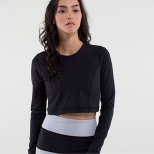 Lululemon Cozy Crop Top Black 8